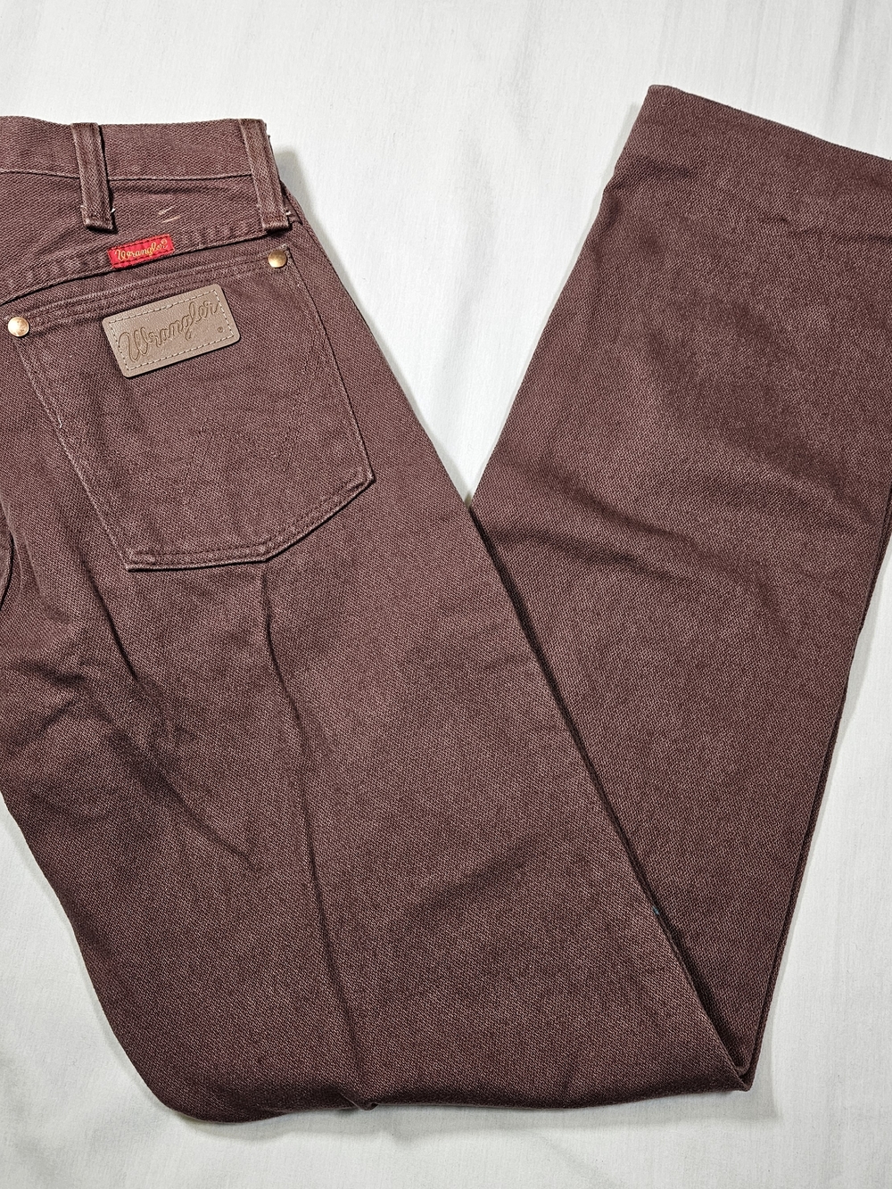 Vintage Wrangler Brown Cowboy Cut Slim Fit Jeans Made in USA High Rise 9x32